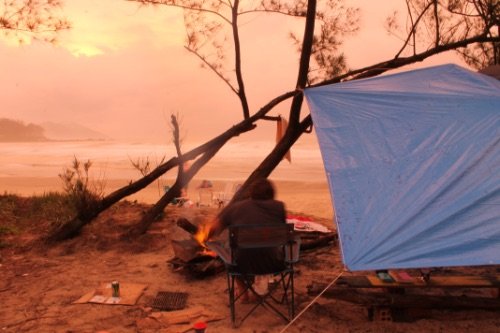 Tarp on a beach